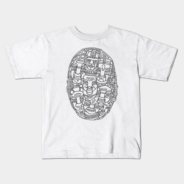 Faces and Expressions Kids T-Shirt by GeeTee